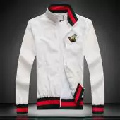 chaqueta gucci jacket homme 2020 embroidery bee white